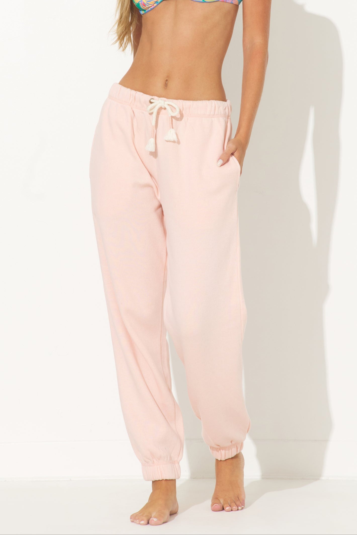 Island Peach Burnout Fleece Jogger