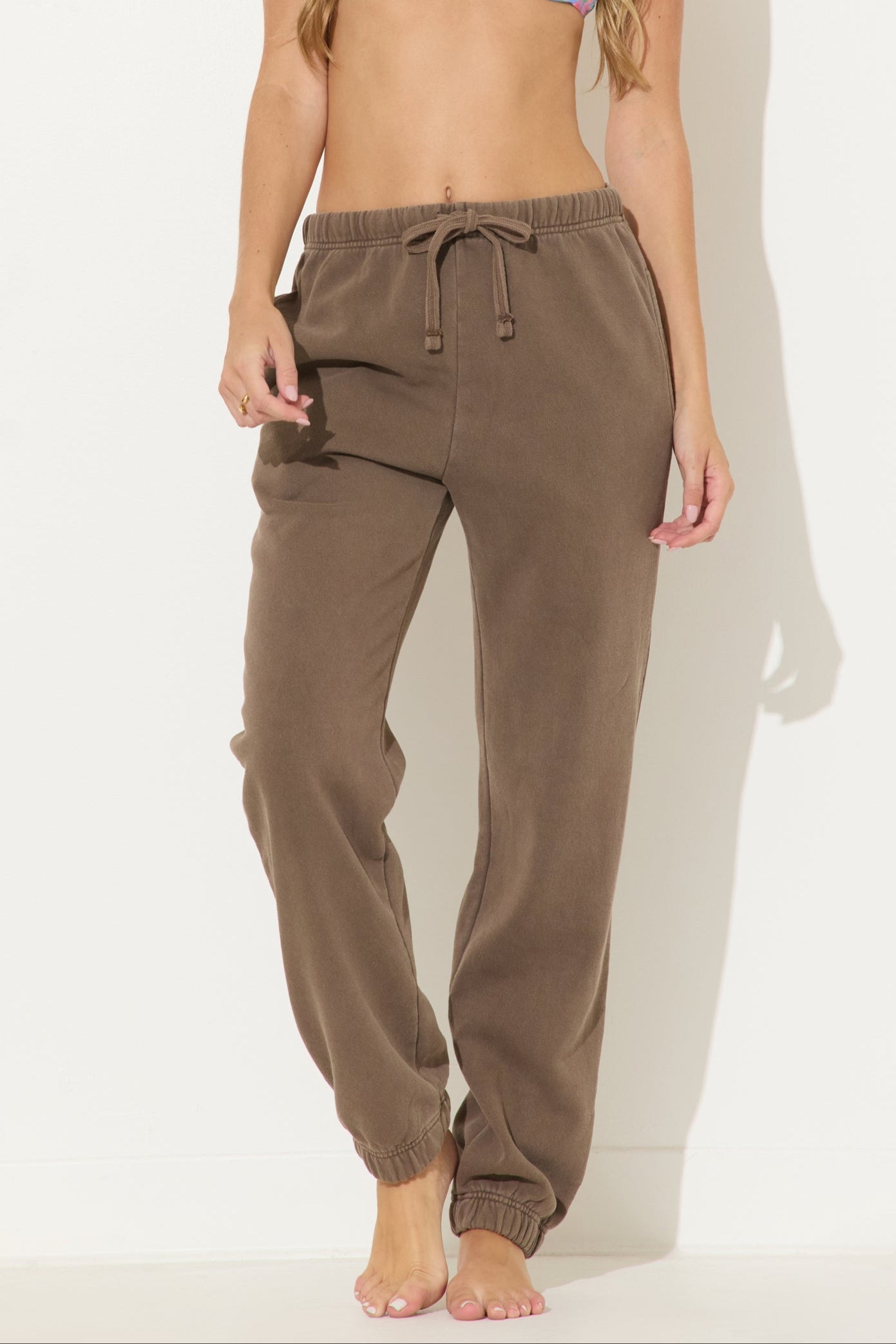 Brown Garment Dye Jogger