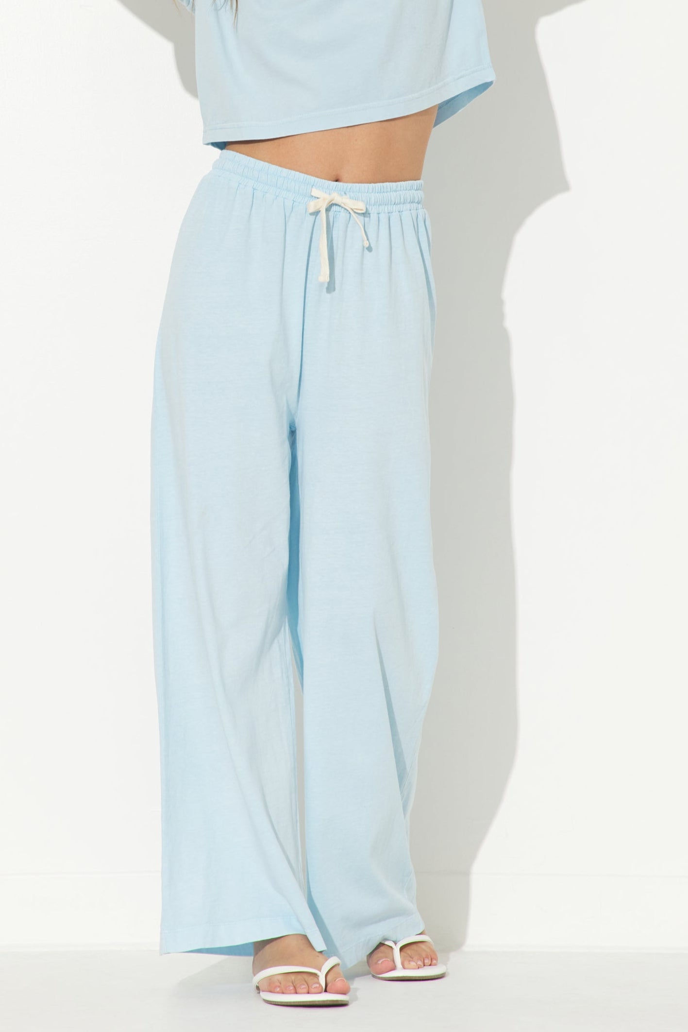 Tropical Blue Washed Garment Pant