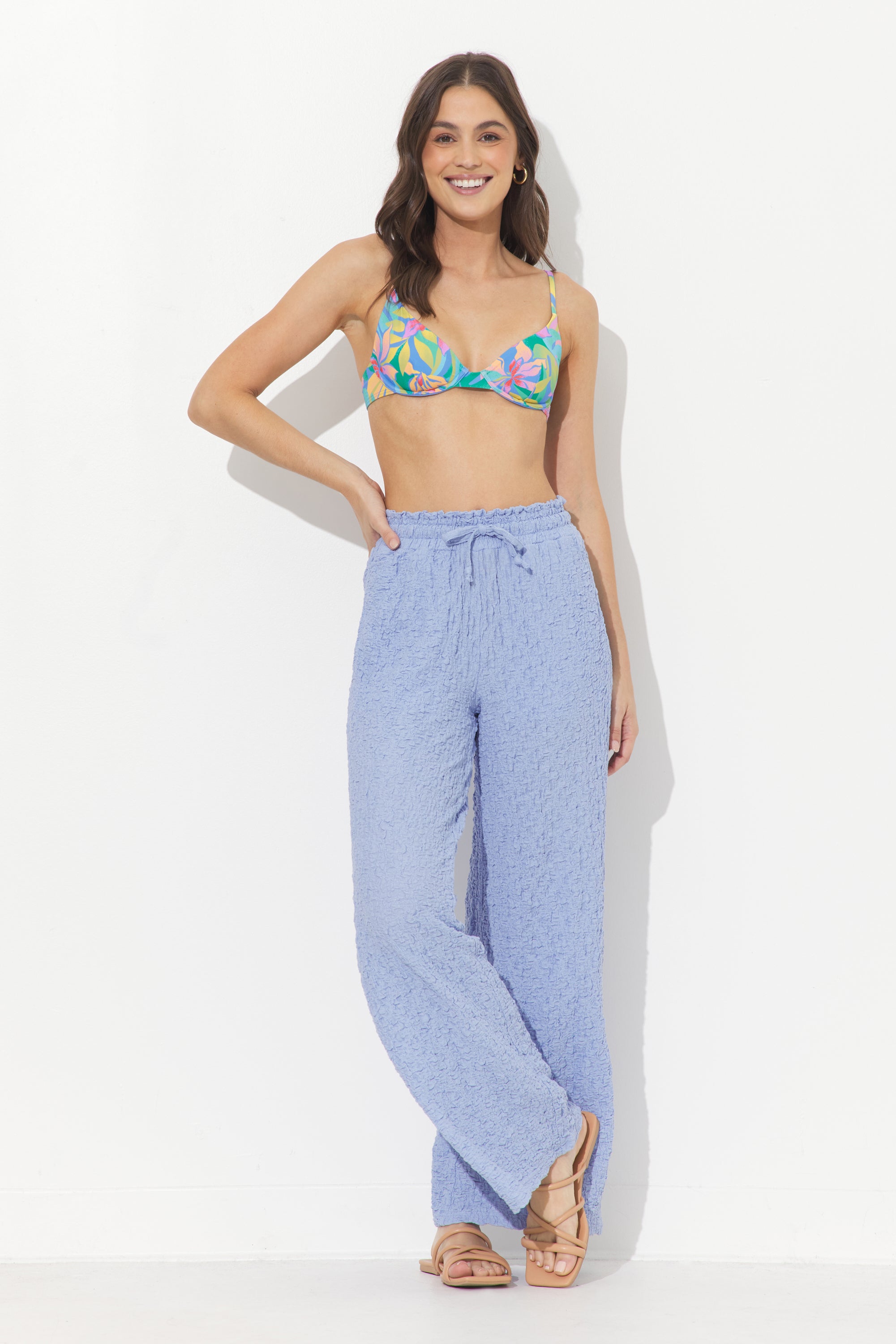 Blue Blossom Summer Smock Pant
