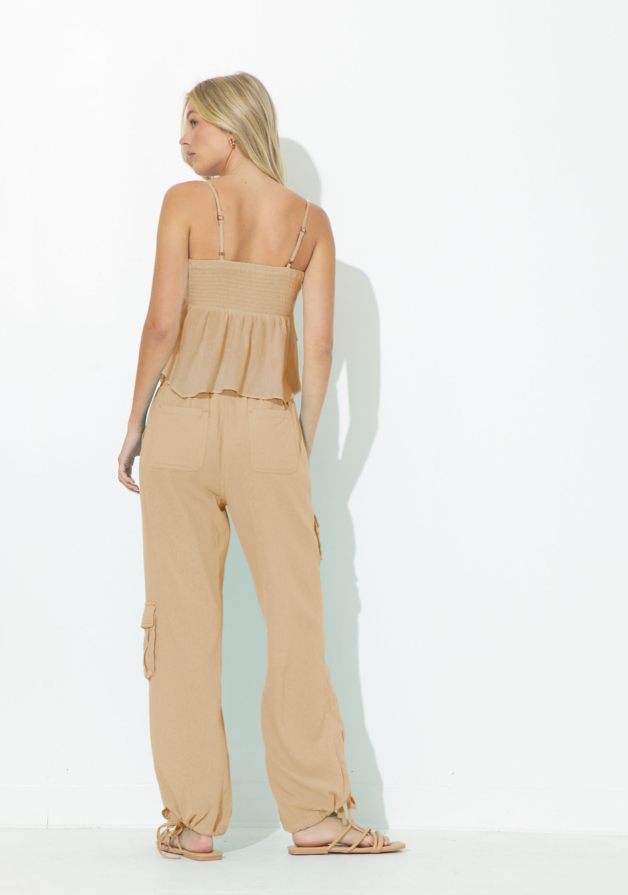 Butter Bronze Ruffle Tank