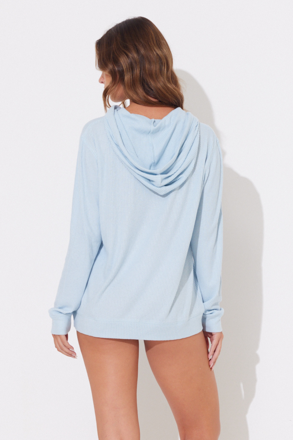 Heather Sky Blue Hacci Hoodie